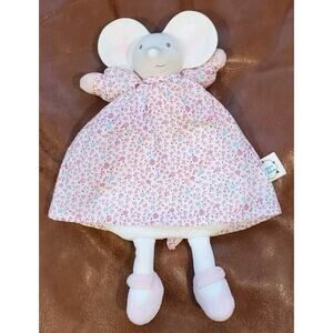 10 Inch Meiya & Alvin Mouse Lovey Lovie Toy Rubber Head Floral Dress Flaws 2017